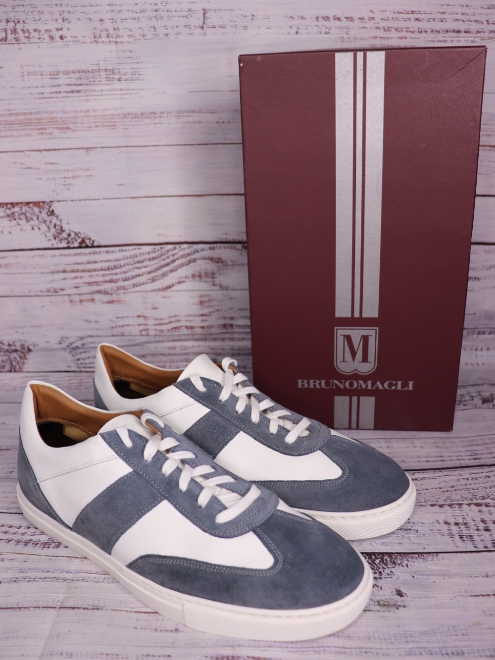 Bruno Magli Benito Leather/ Suede Sneakers Men’s Size 10.5